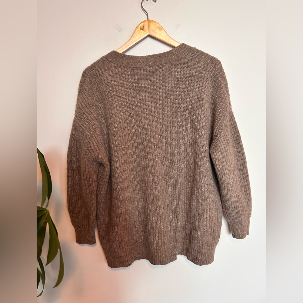 Jenni Kayne Cocoon Cardigan in Cashmere Blend Taupe Brown Size M - Picture 10 of 10